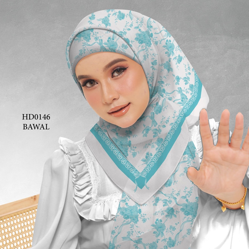 Tudung Bawal (Square Hijab) in HD0146