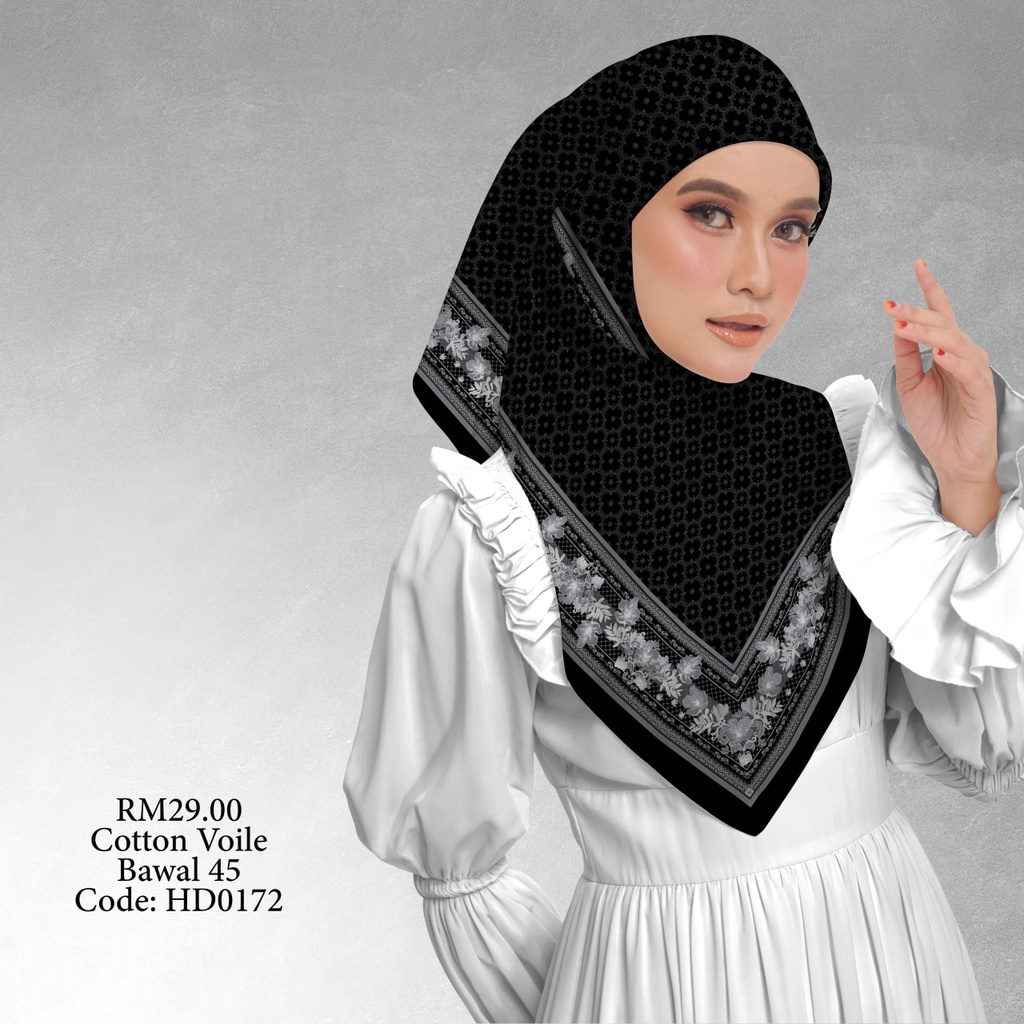 Tudung Bawal (Square Hijab) in HD0172